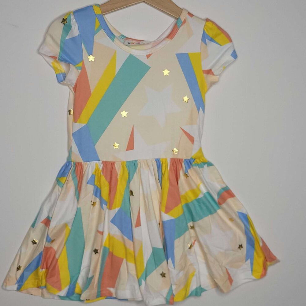 DotDotSmile Size 2t Classic Cap Dress - NWT Stars Print 👗Twirly Dress👗